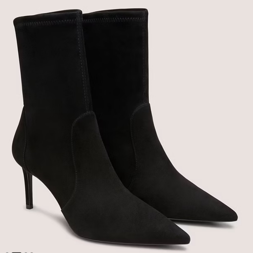 Stuart Weitzman Power Bootie 75 in Black